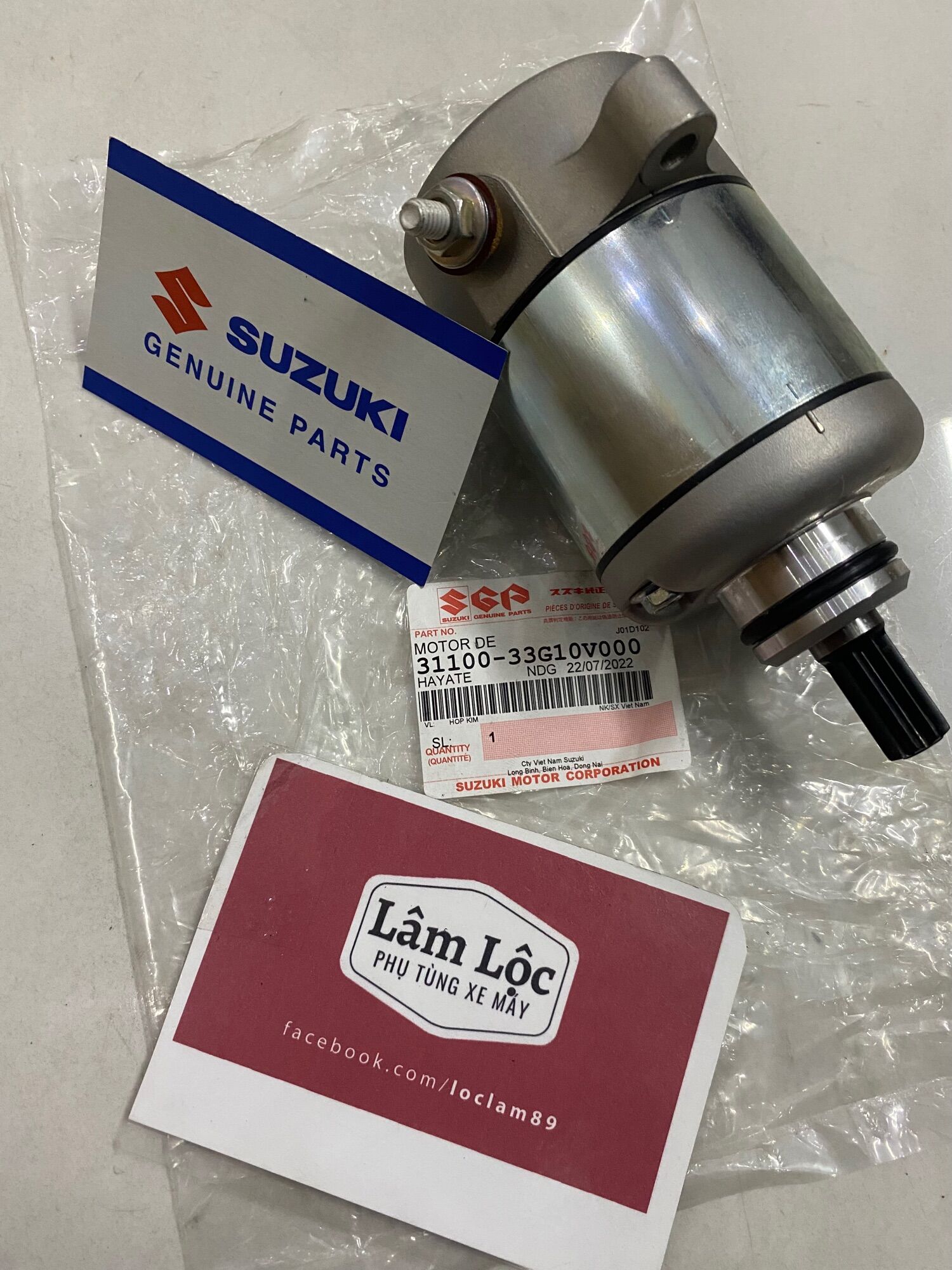 Mô tơ đề hayate impulse skydrive 125 suzuki chính hãng