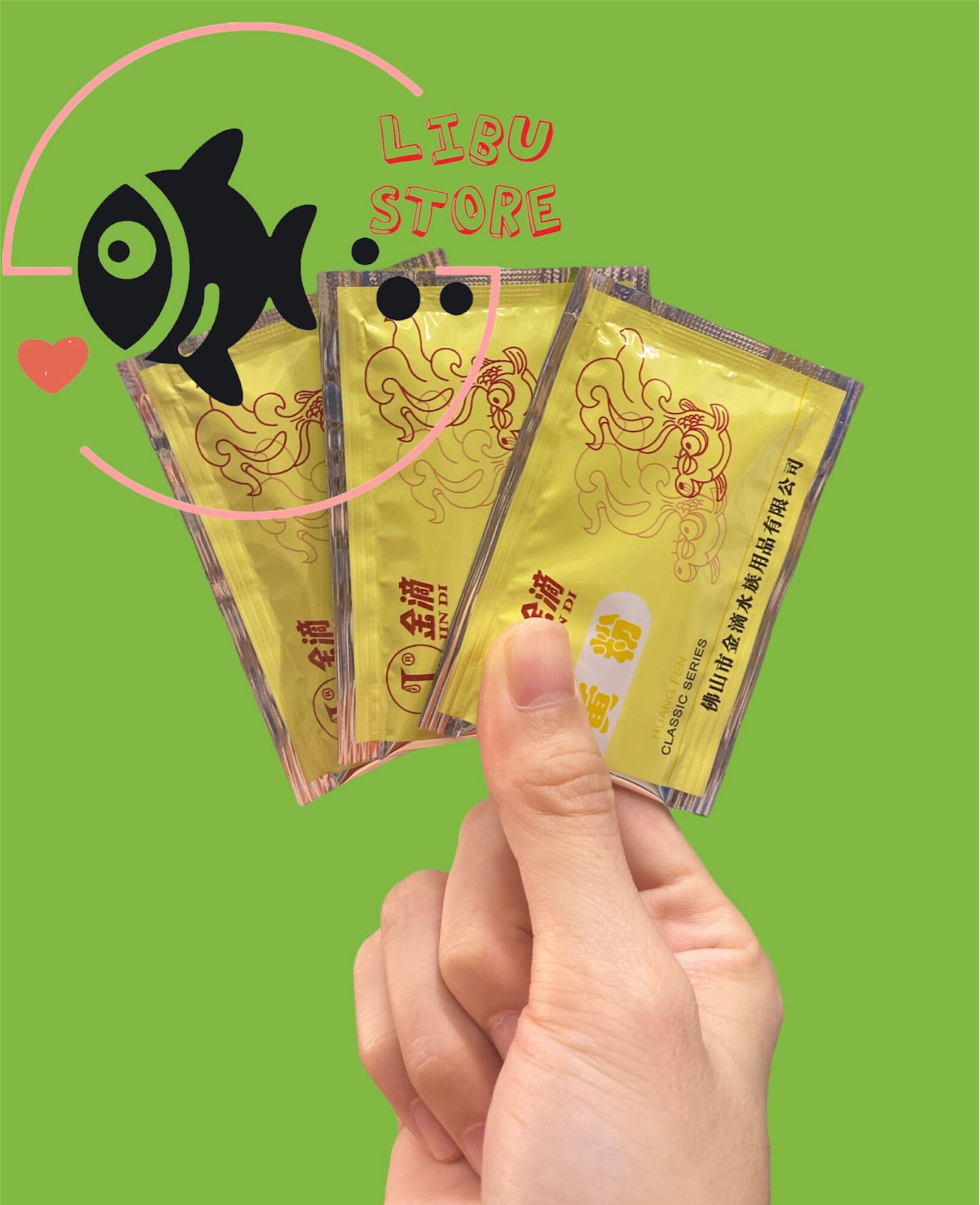 Jindi vàng sát khuẩn và ngăn ngừa nấm trắng cho cá cảnh - 1 gói