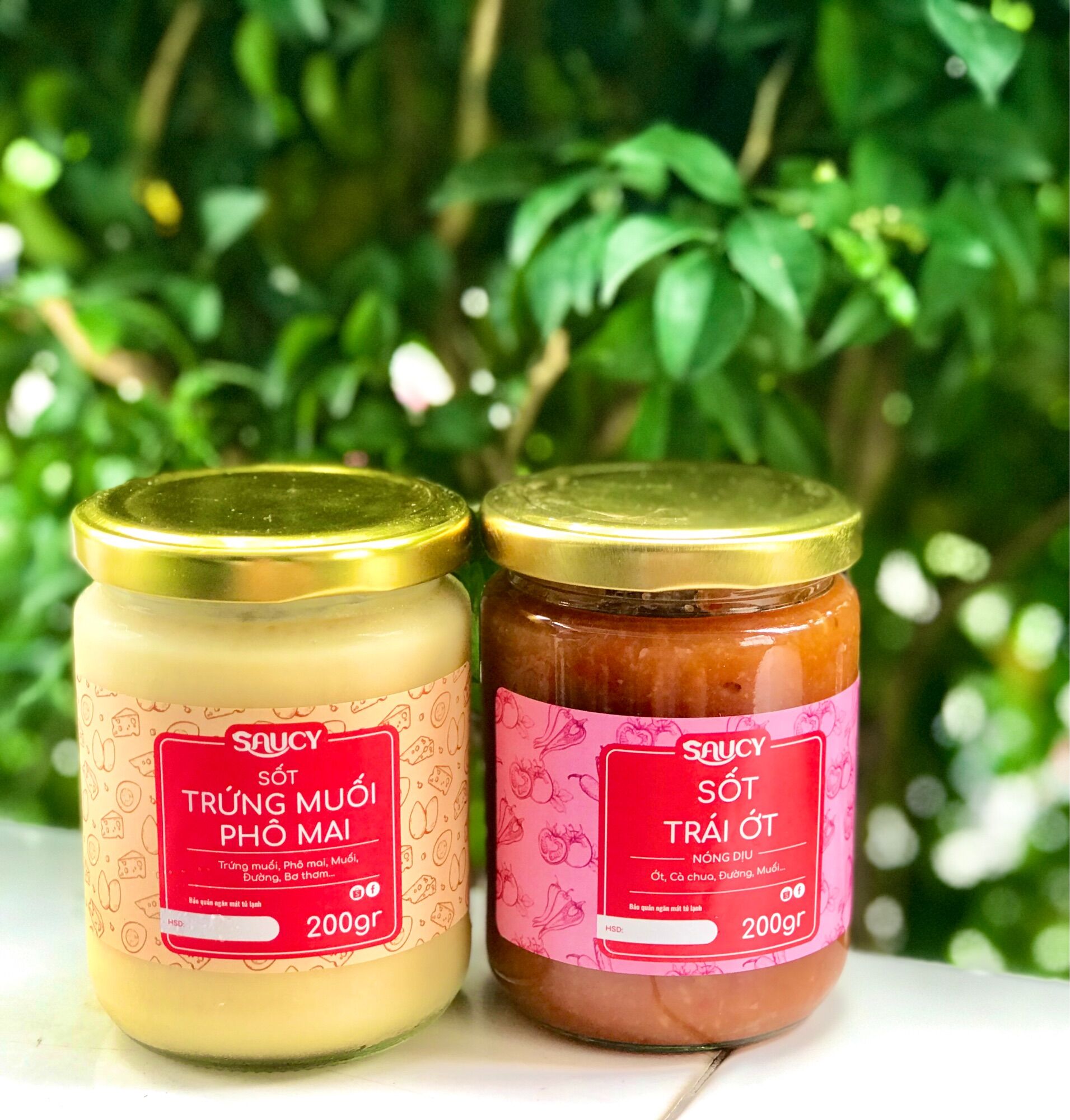 Combo sốt trứng muối phô mai saucy 200gr + tương ớt saucy 200gr