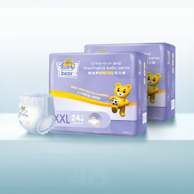 Teddy Bear | Breathable Instant Absorb Pull-Up Diapers 2 Packs - 4