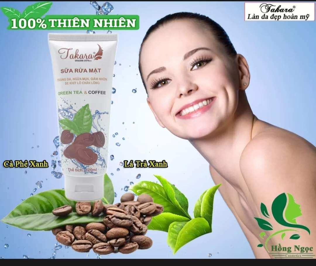 Sữa rửa mặt trắng da, ngừa mụn, se khít lỗ chân lông takara