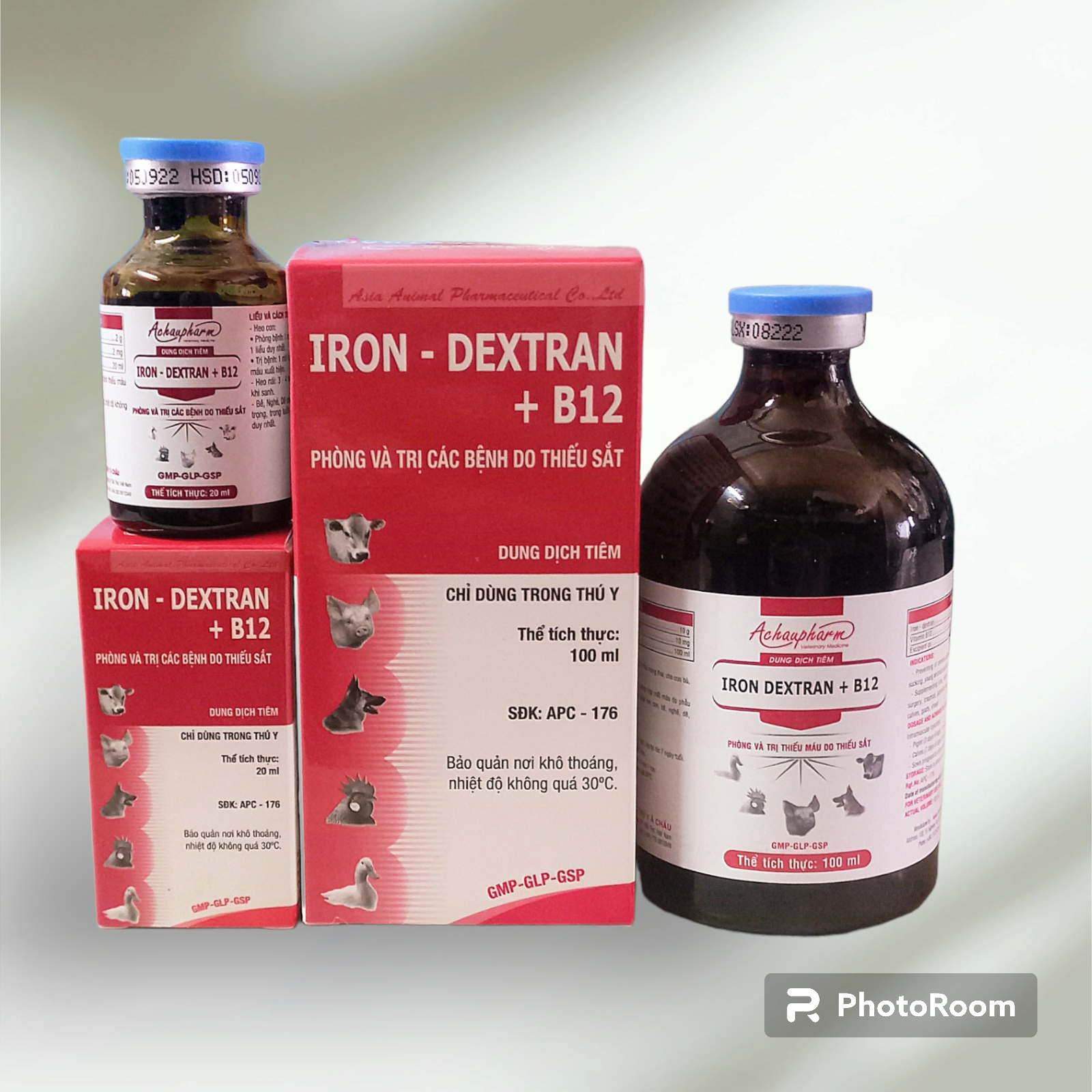 IRON-DEXTRAN + B12 Bổ Sung Sắt và Vitamin B12 Cho Gà Chọi
