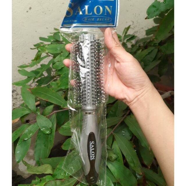 Lược tròn chải tóc xoăn,tóc uốn SaLon (Màu xám)