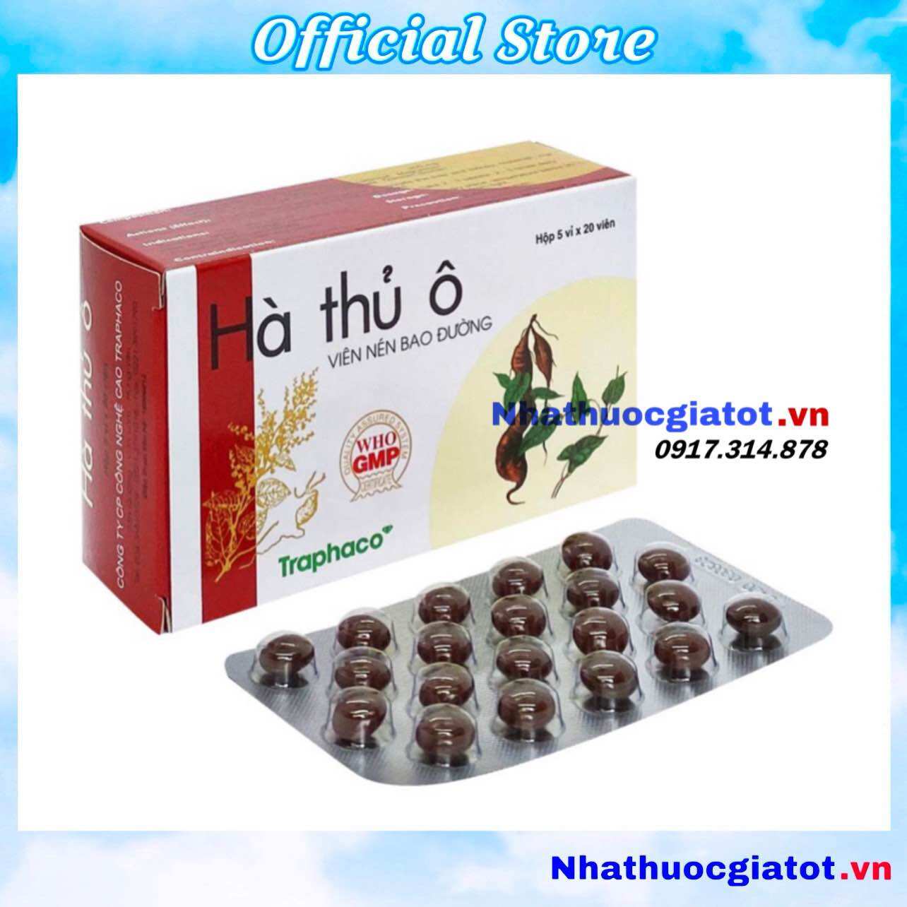 Hà Thủ Ô Traphaco - Hộp 100 Viên