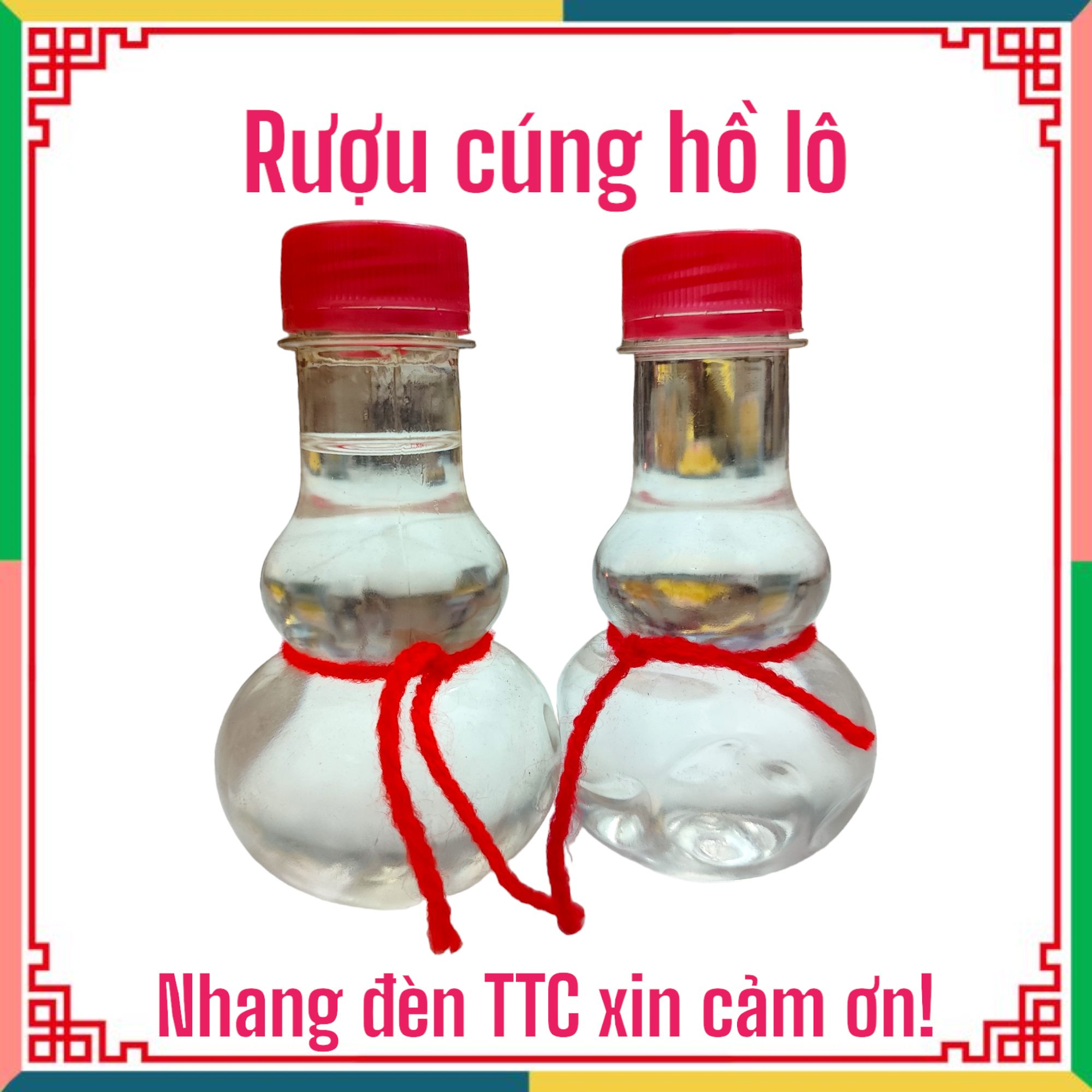 Rượu cúng hồ lô dùng trong các dịp ma cháy , cúng tế , làm lễ chai khoảng 140ml