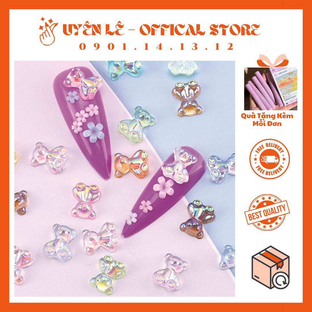CHARM GẤU GẮN NAIL ( SET 10 CÁI )