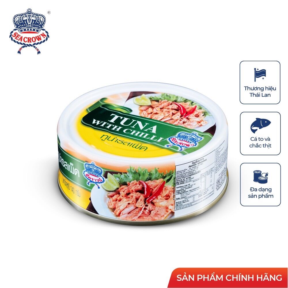Cá hộp Sea Crown cá ngừ sốt ớt (NK Thái Lan)
