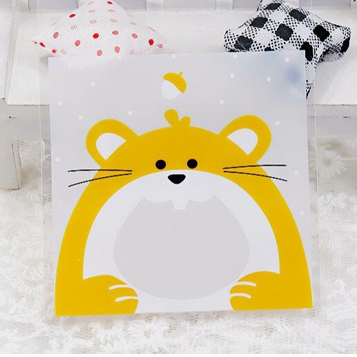 100 túi nilon dán miệng đựng bánh kẹo 7x7cm + 3cm