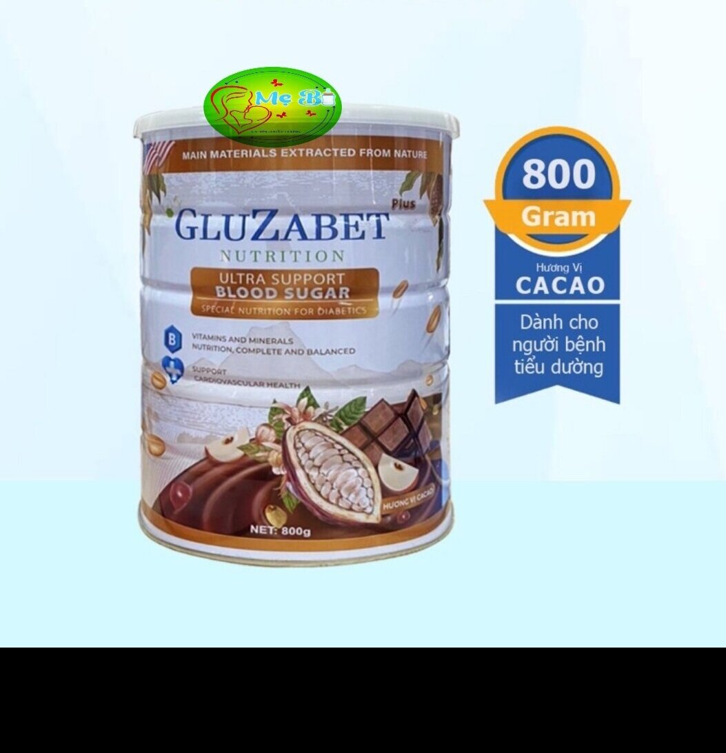 Sữa Gluzabet vị ca cao 800gr sữa non chuyên biệt