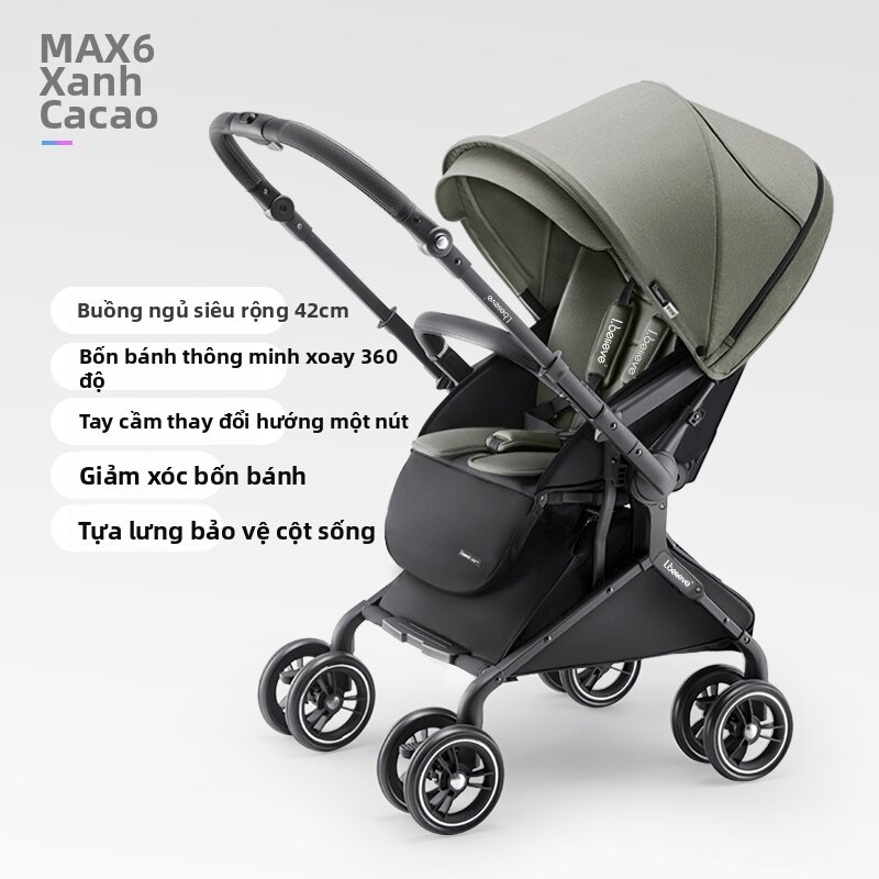 Reversible Light Baby Stroller For Newborn Wide - 3
