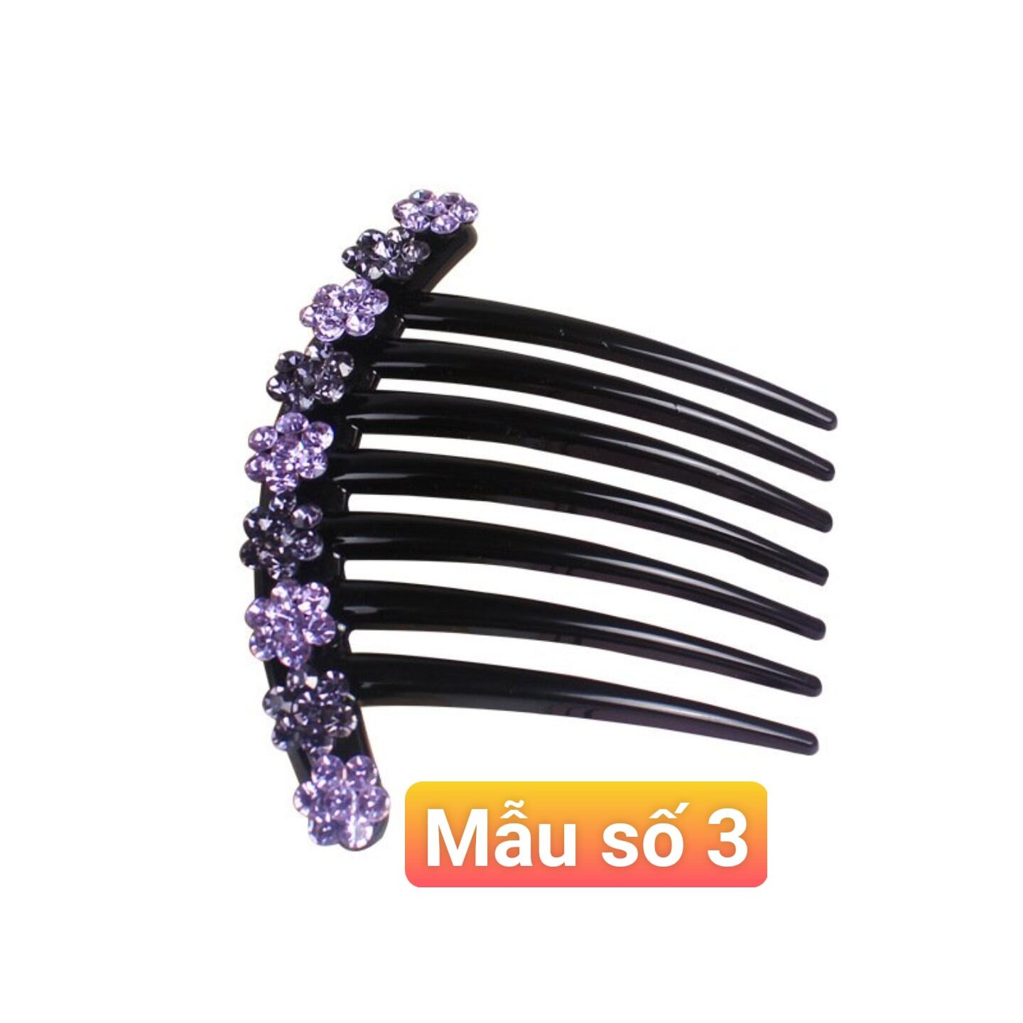 Lược cài tóc đính đá pha lê lấp lánh sang trọng PK026