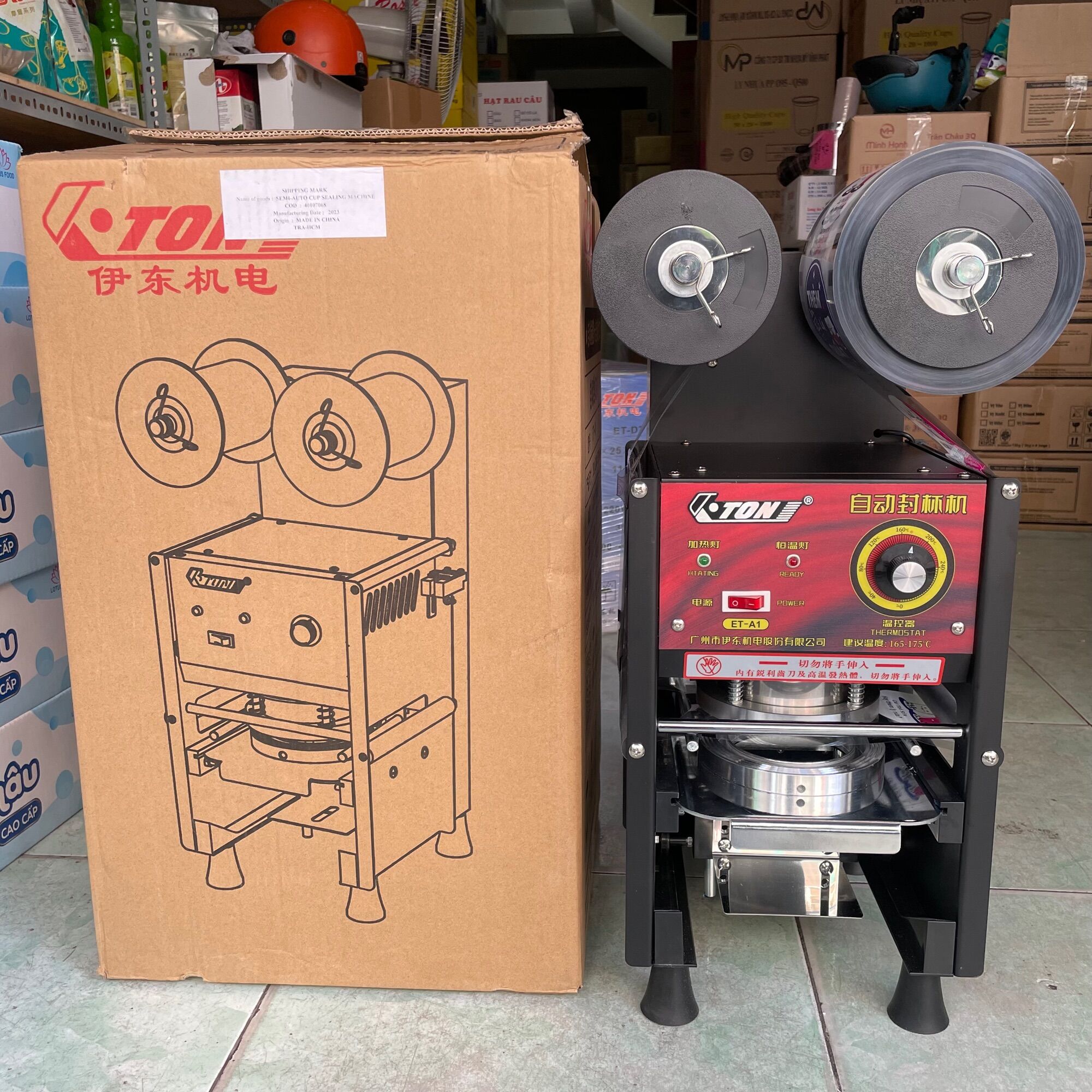 Máy ép ly bán tự động Eton A1 mới