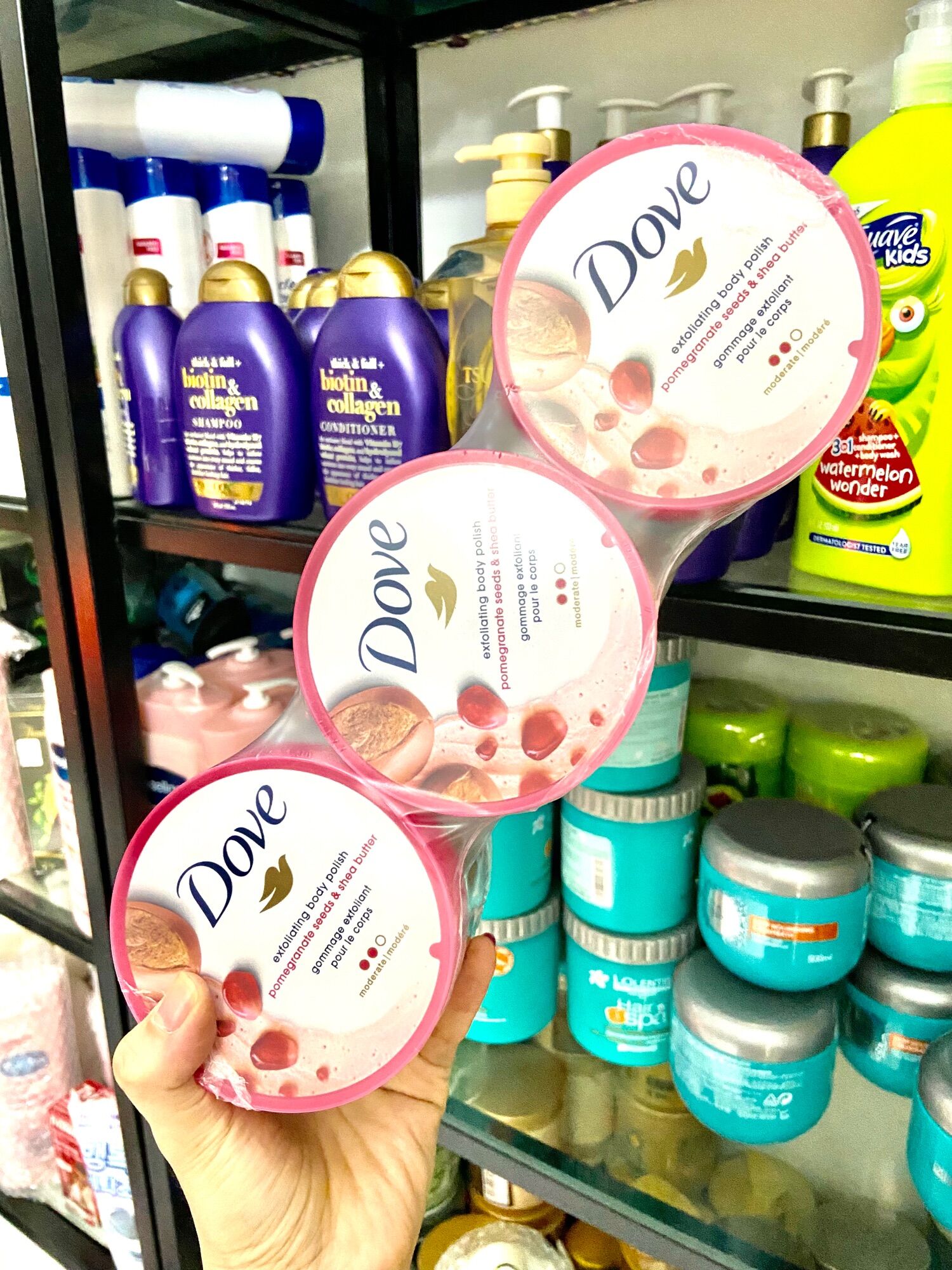 Tẩy da chết toàn thân body scrub dove exdoliating body polishusa 298g