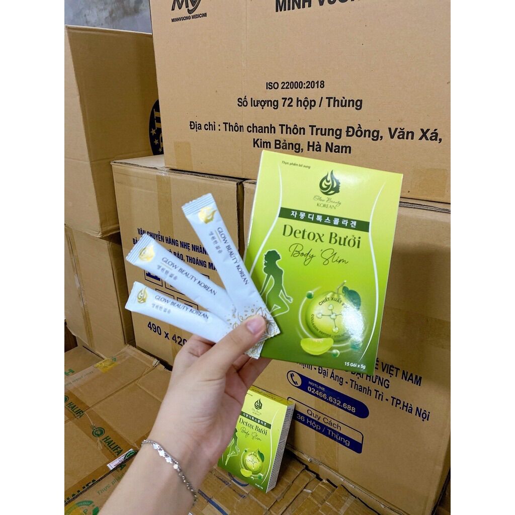 Detox bưởi body Slim - Giảm cân Hiệu Quả ( hộp 15 gói )
