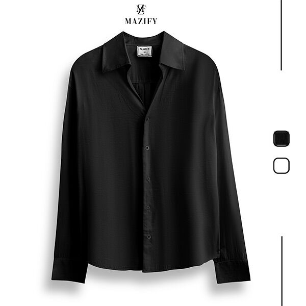 Áo sơ mi cổ v nam mazify, áo sơ mi nam dài tay, chất liệu linen silk cao cấp, mềm, mịn, mát