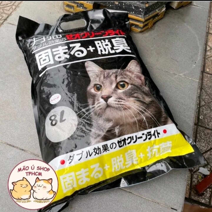 CÁT NHẬT ĐEN NEWCAT BAO 8L - CÁT VỆ SINH CHO MÈO
