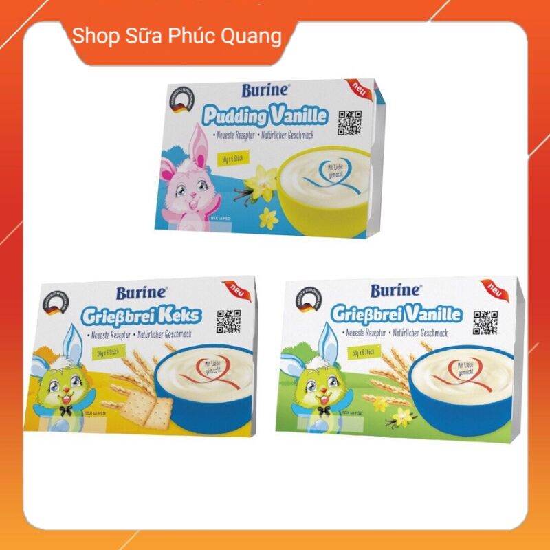 Pudding - Cháo sữa ăn dặm burine cho bé từ 6 tháng tuổi