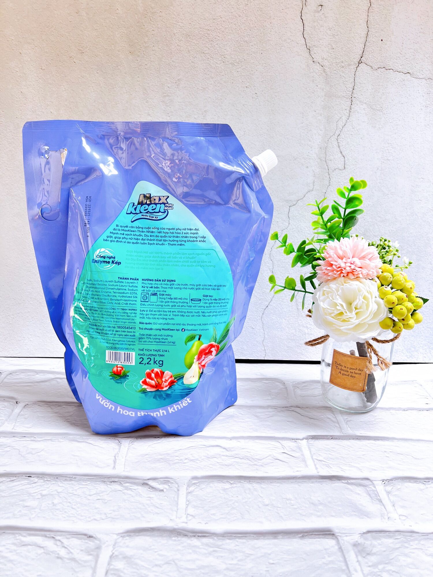 Túi nước giặt xả MaxKleen 2,2kg (Date 2025)