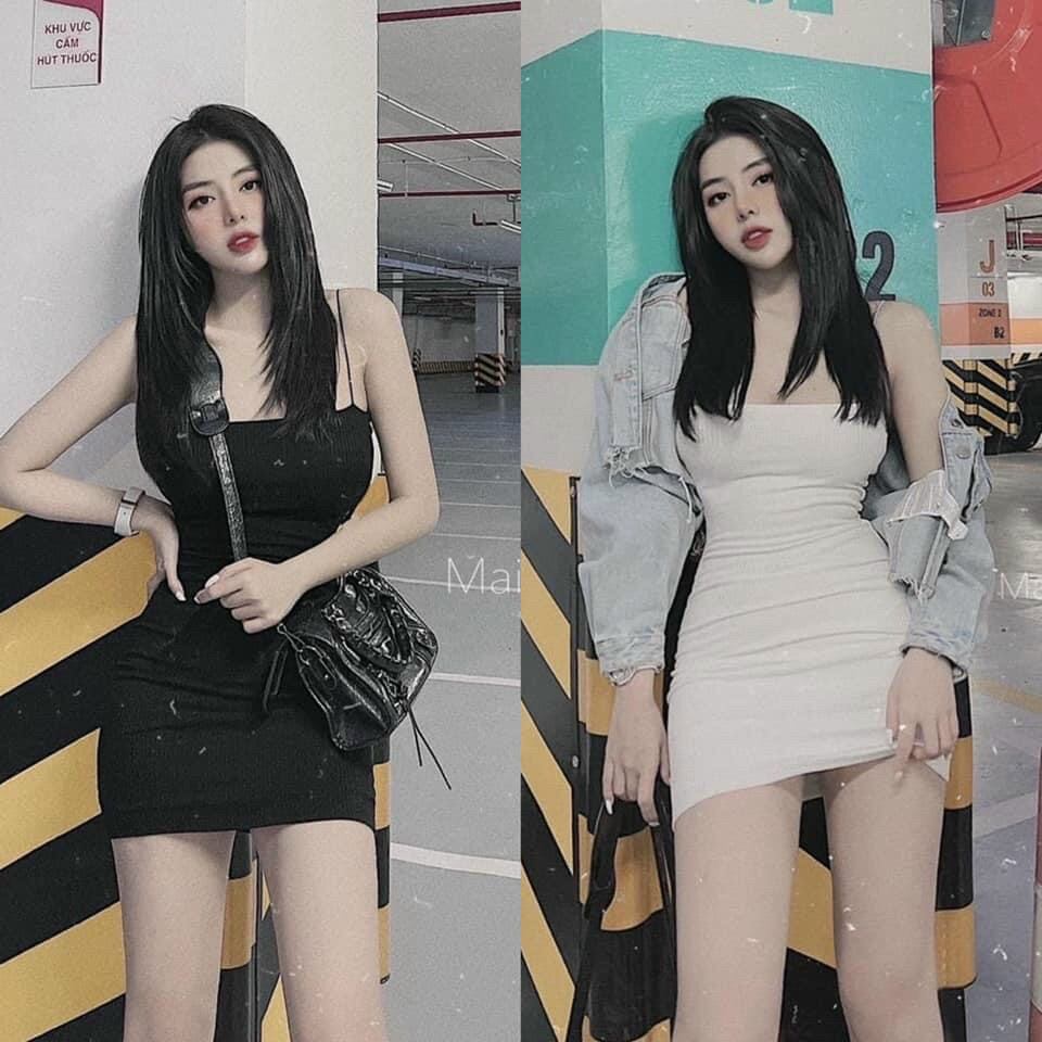 Đầm 2 Dây Bún Ôm Body