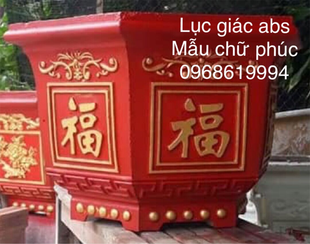 Khuôn đúc chậu lục giác 38 mẫu chữ Phúc tàu lòng liền nguyên khối dày dặn
