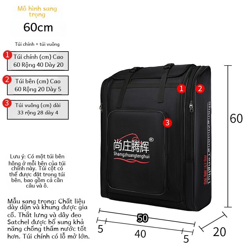 Túi Đựng Câu Cá Dung Tích Lớn Túi Đựng Tay Cầm Câu Cá Túi Đeo Vai Đôi Túi Đựng Đồ Đi Bộ Ngoài Trời Đa Năng Túi Đựng Đồ Câu Cá