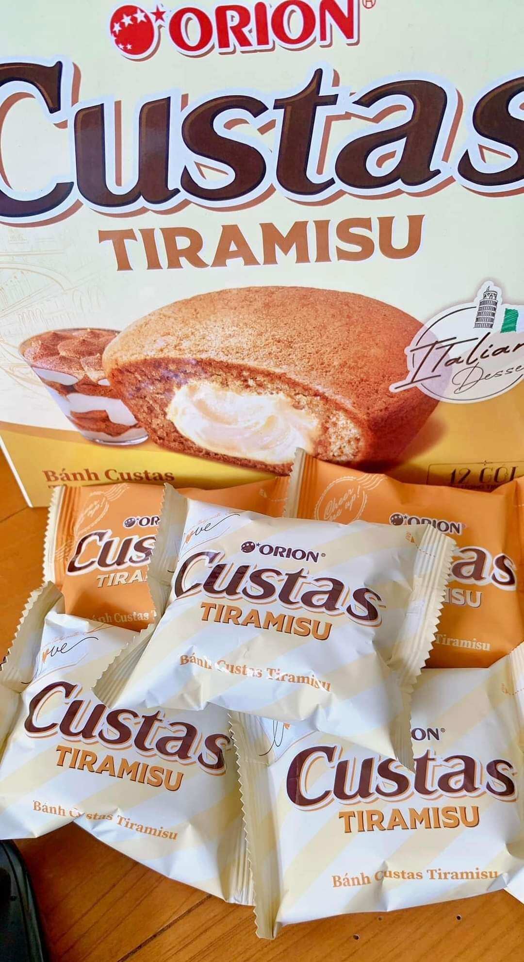 Bánh Custas Orion Tiramisu (Hộp 12 cái)