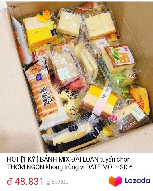 HOT [1 KÝ ] BÁNH MIX ĐÀI LOAN tuyển chọn THƠ...giảm đến 29%Giá chỉ ₫ 48.831Mua ngay tại Lazada! | https://s.lazada.vn/s.2I3SC