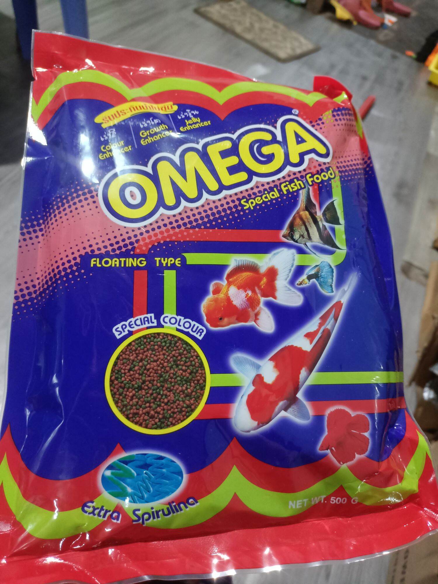 CÁM OMEGA TÚI 500G , THỨC ĂN CHO CÁ , CÁM CHO CÁ CẢNH , OMEGA