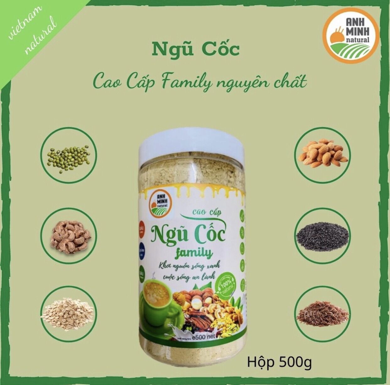 Bột ngũ cốc cao cấp Family 0,5kg /1hôp