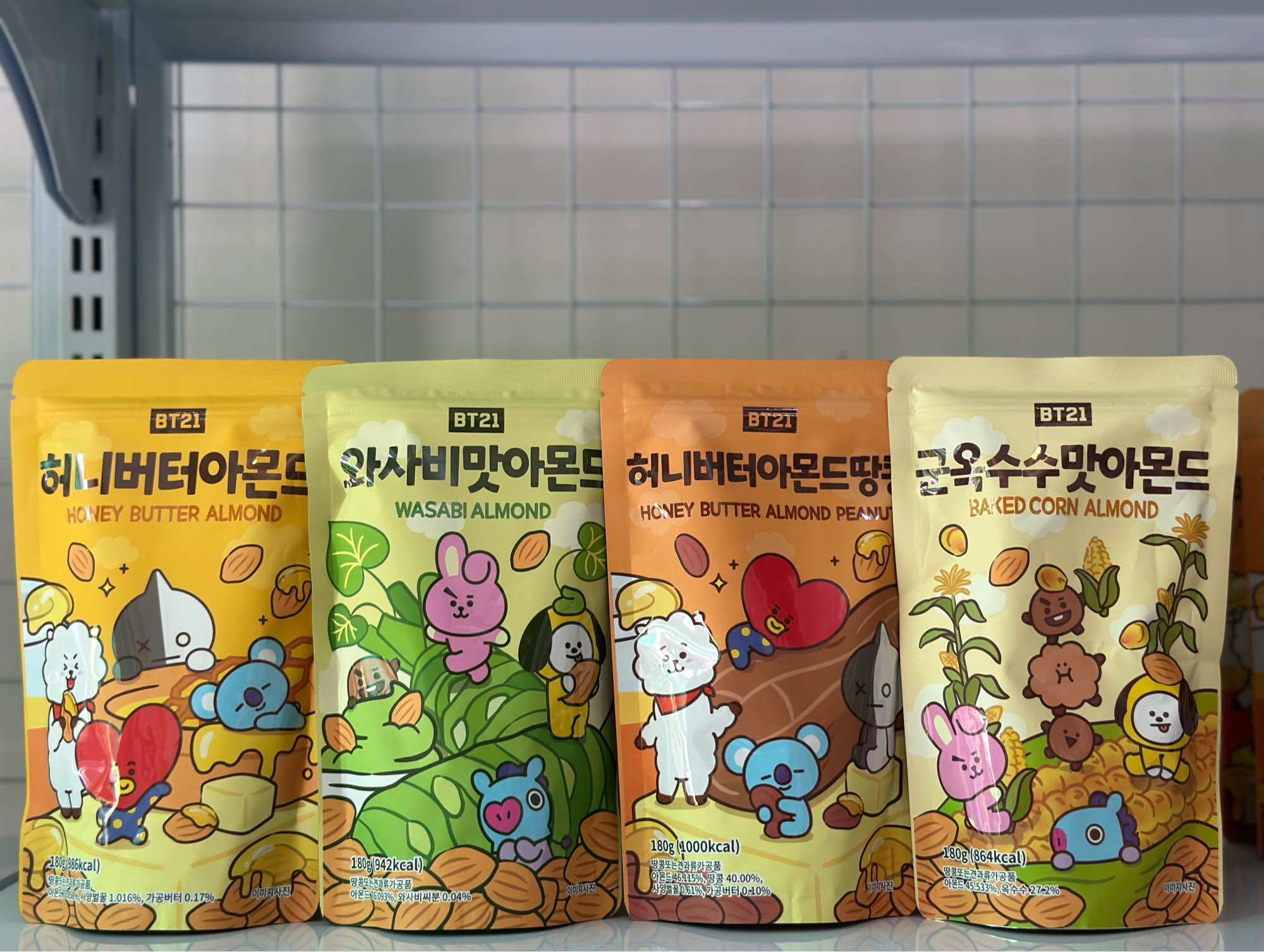 Hạt hạnh nhân tẩm vị hàn quốc 180g bt21