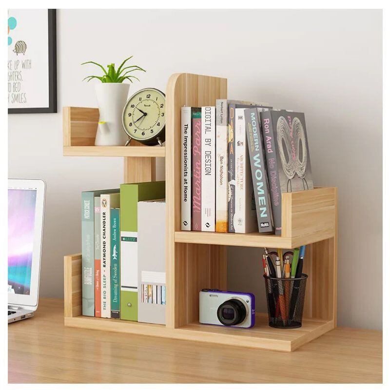Kệ sách gỗ để bàn 4 tầng