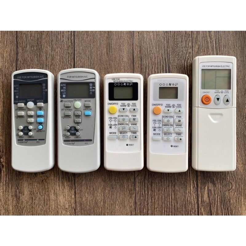 REMOTE máy lạnh MITSUBISHI thường xám ( tặng pin )