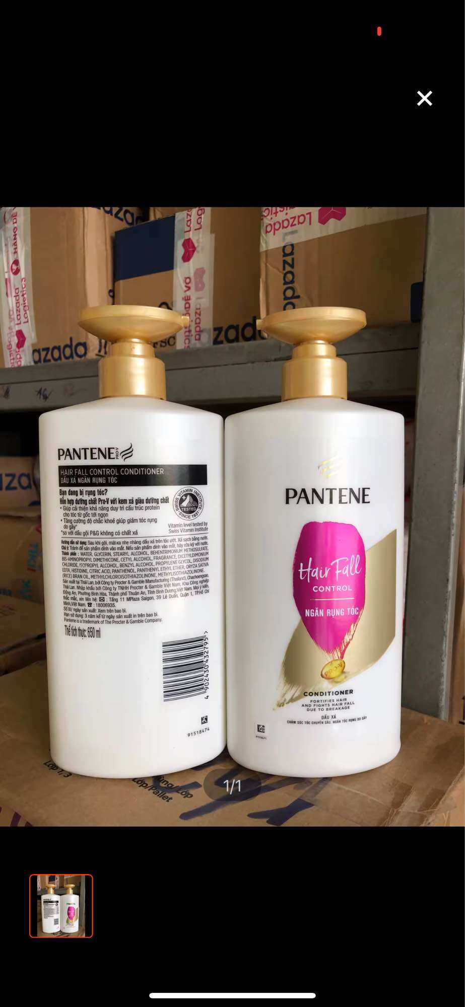 Dầu xả Pantene ngăn rụng tóc chai 650ml