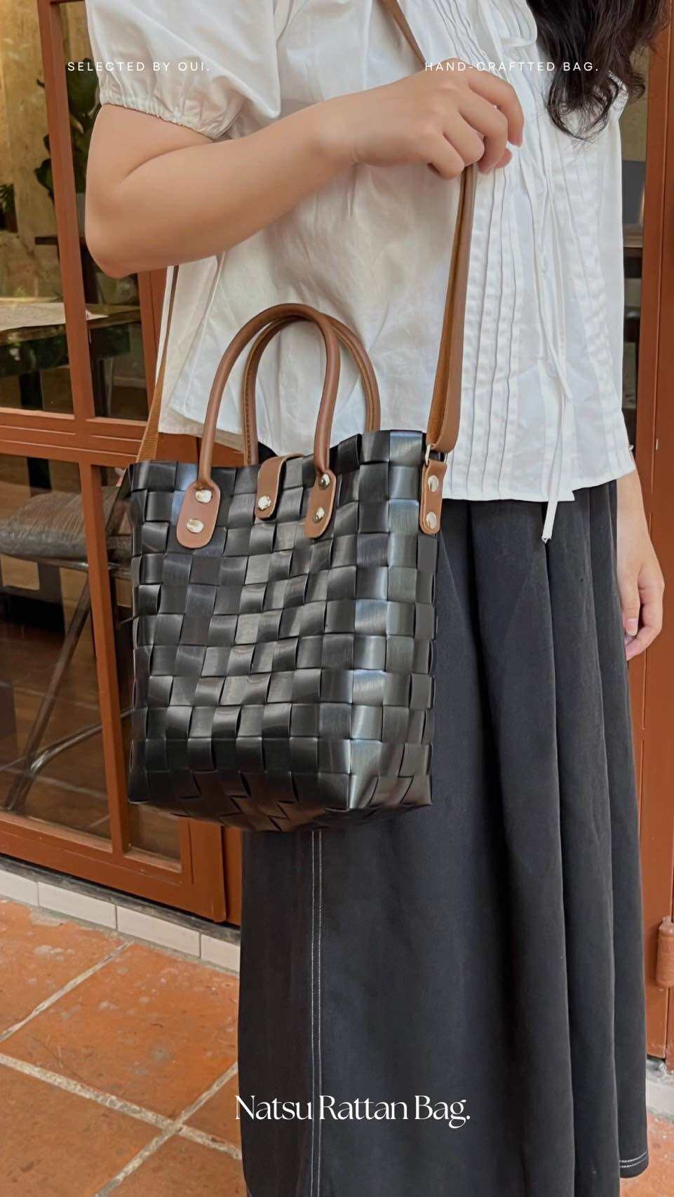 Nhập LAZLOOK11 -15%| Natsu Rattan Bag - Túi Đeo Vai Đan Thủ Công Natsu - Designed by Ouithebrand.