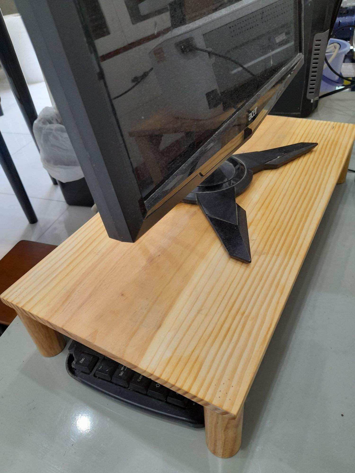 Kệ gỗ nâng màn hình máy tính,  giá đỡ laptop để bàn