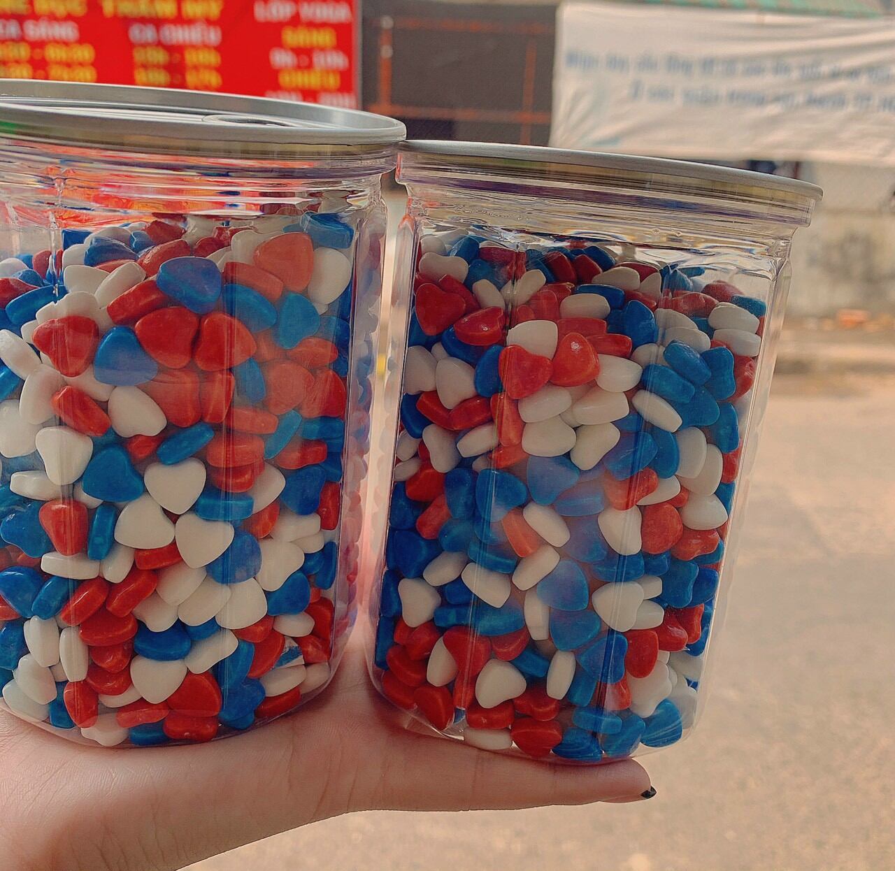 hũ pet 300g kẹo ngũ sắc