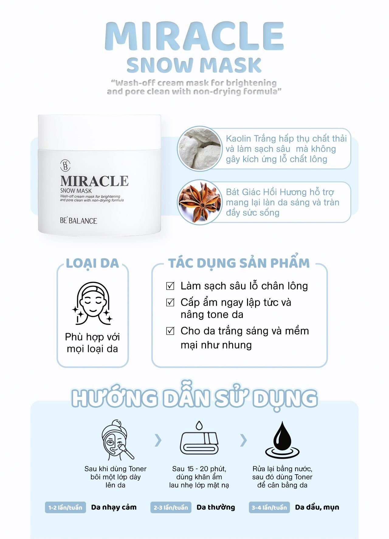 MẶT NẠ Ủ TRẮNG BE’BALANCE HÀN QUỐC