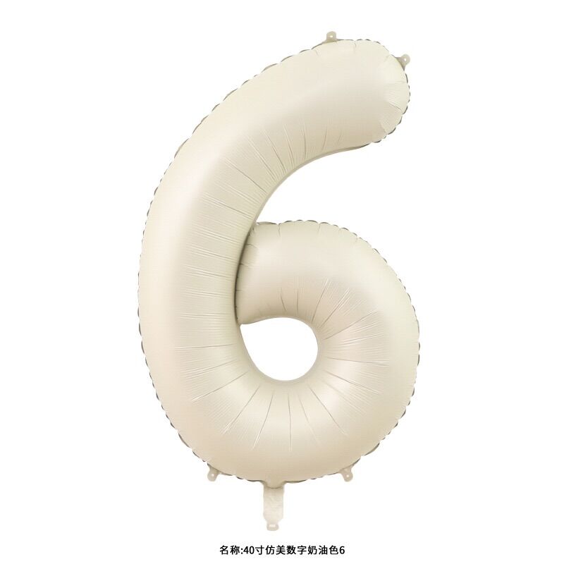 Bóng số tuổi 70 cm màu trắng ngà