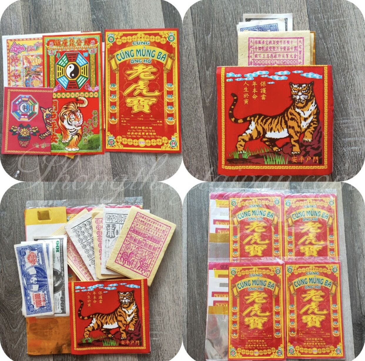[ VÀNG MÃ ] GIẤY CÚNG MÙNG 3 NGÀY TẾT + 1 bịch vàng thỏi