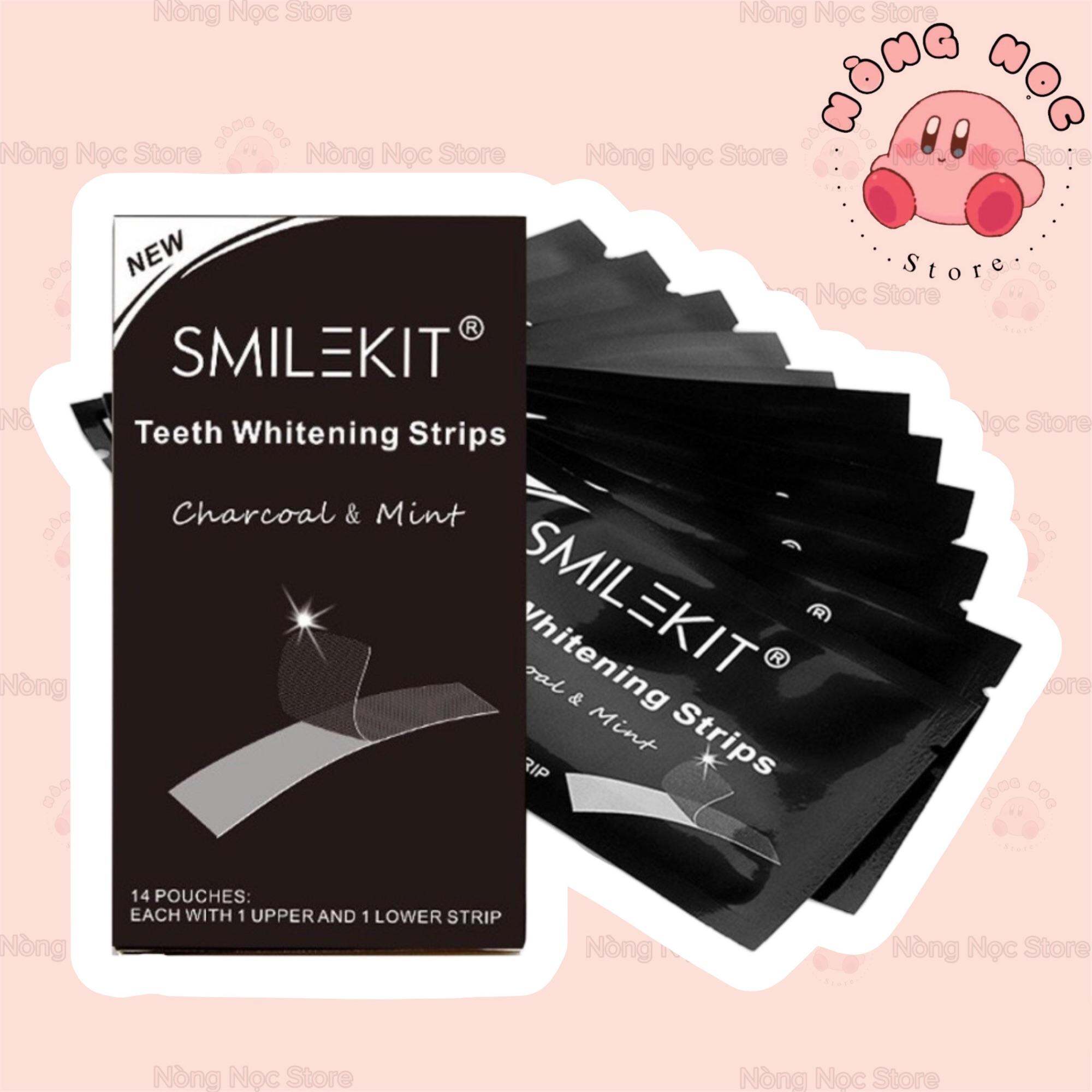 Miếng Dán Trắng Răng Than Tre Hoạt Tính SMILEKIT - Miếng Dán Răng An Toàn - Không Bào Mòn, Không Gây Ê Buốt Cho Răng