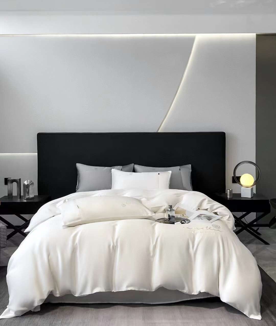 Bộ chăn ga gối lụa tencel phối cao cấp