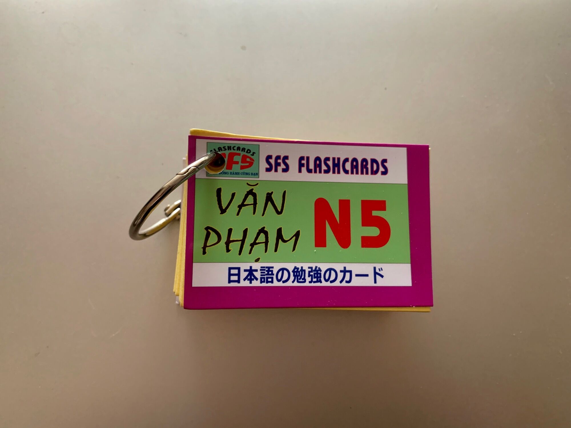 Flashcards ngữ pháp N5 - Thẻ học ngữ pháp N5 có ép plastic chống nước
