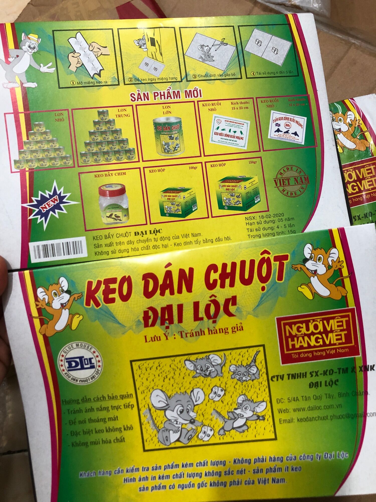 Combo 60. Miếng keo dán chuột siêu dính đại Lộc
