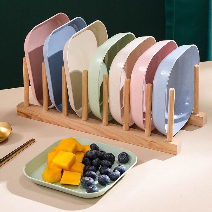 Set 8 đĩa lúa mạch màu pastel