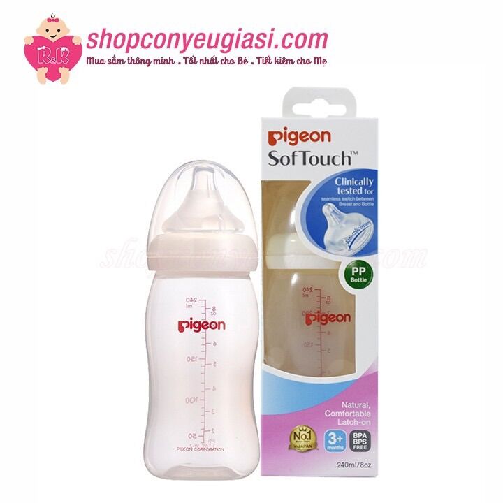 Bình sữa Pigeon SofTouch cho bé