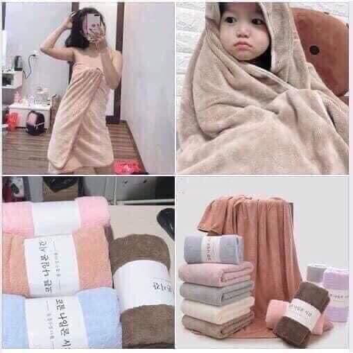 Khăn tắm lông cừu (giao màu ngẫu nhiên)
