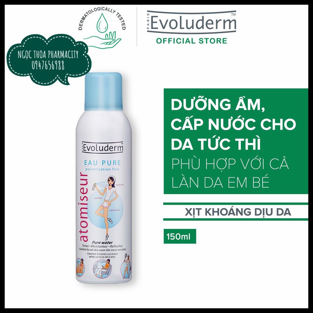 ✅ Xịt Khoanvs Evoluderm - Xịt Cấp Ẩm Cho Da Chai 150Ml