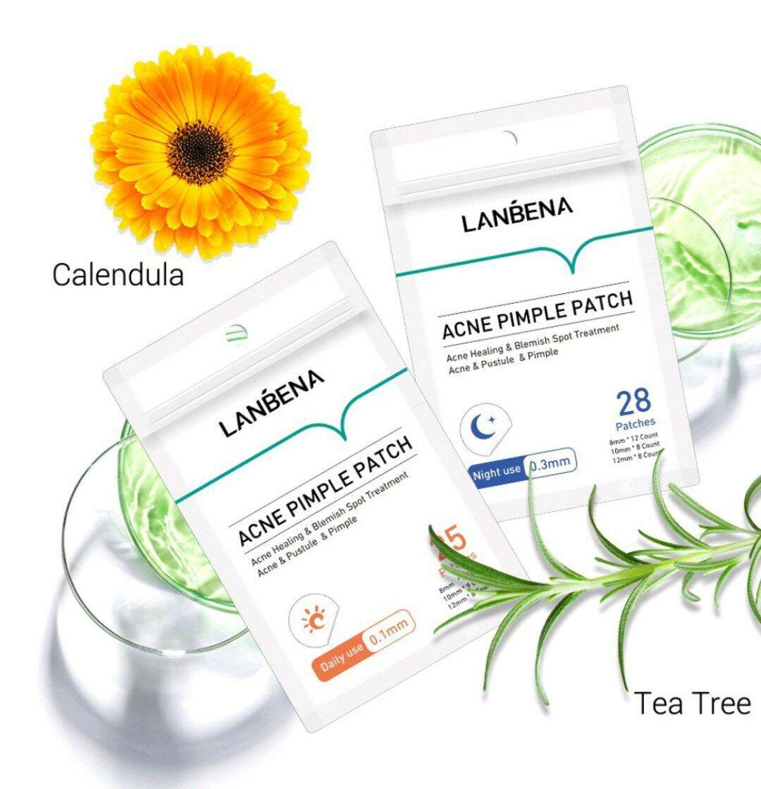 Miếng dán mụn LANBENA tràm trà giảm mụn ban ngày ban đêm Acne Pimple Patch