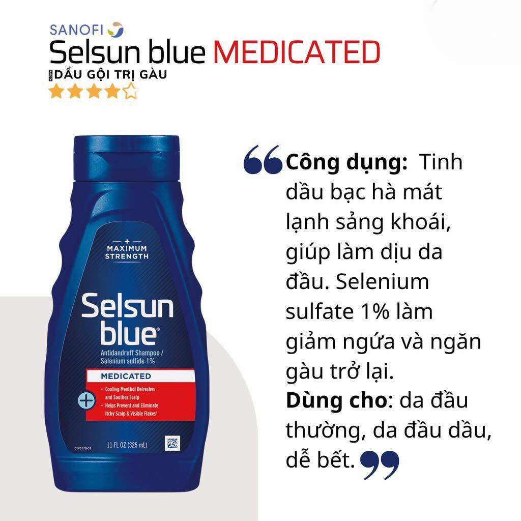 Dầu gội sạch gàu Selsun MỸ 325ml