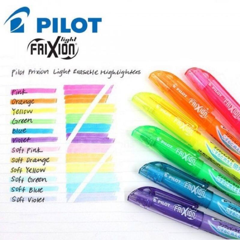 Bút dạ quang tẩy xóa được pilot frixion light